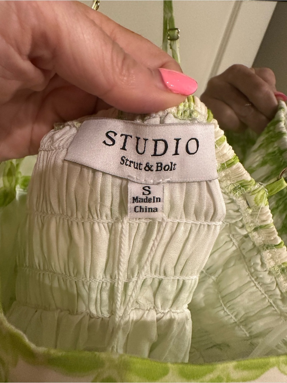 Studio Lime Green Gingham Maxi Dress - Picture 10 of 13